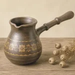 Бульйонниця з ручками глиняна 0,6л декоративна