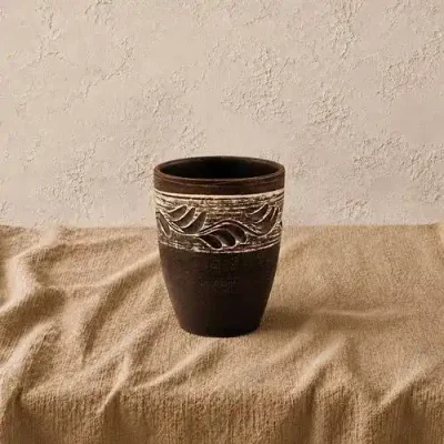 Склянка з глини 0.3л ангоб