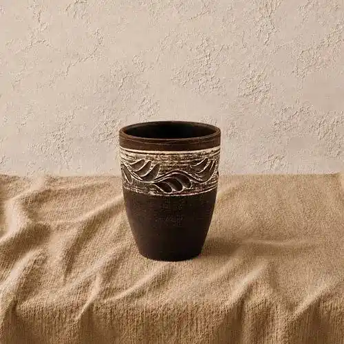 Склянка з глини 0.3л ангоб