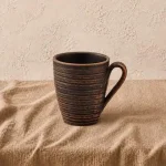 Чашка з глини 0,3 л різьблена