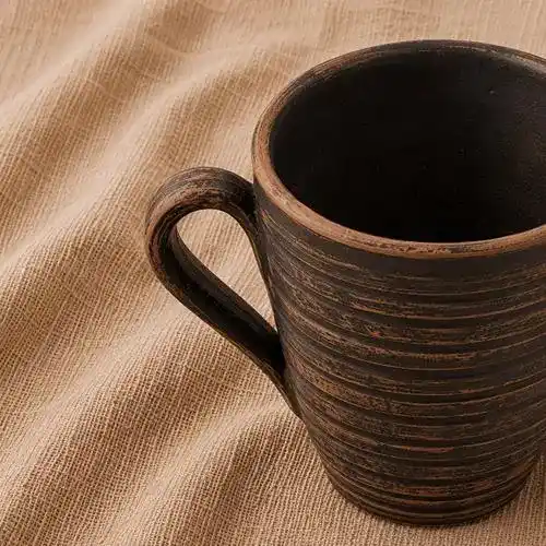 Чашка глиняна 0,3 л різьблена