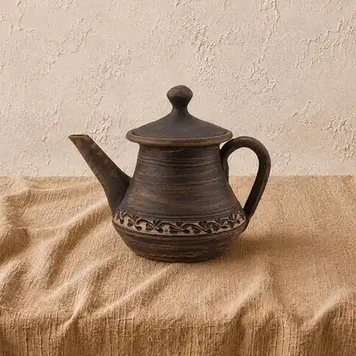 Чайник з глини 0,7л ангоб