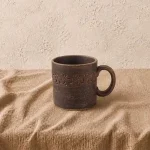 Чашка чайна з глини 0,3л різьблена