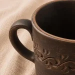 Чашка чайна глиняна 0,3л різьблена