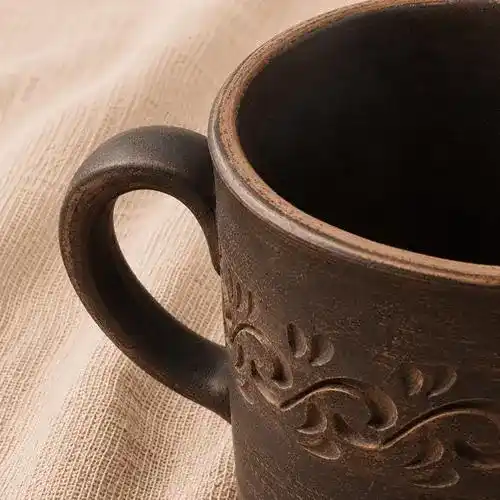 Чашка чайна глиняна 0,3л різьблена
