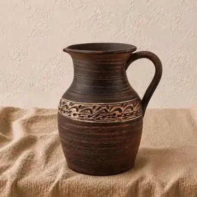 Глечик з глини 1,5л ангоб