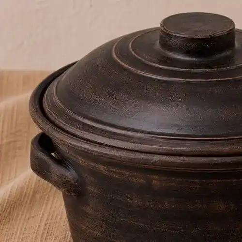 Каструля глиняна з ручками 2л гладка