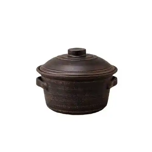 Каструля глиняна з ручками 2л гладка