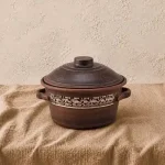 Каструля з глини з ручками 2л ангоб