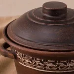 Каструля глиняна з ручками 2л ангоб