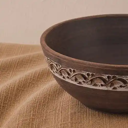 Миска глиняна 1л ангоб