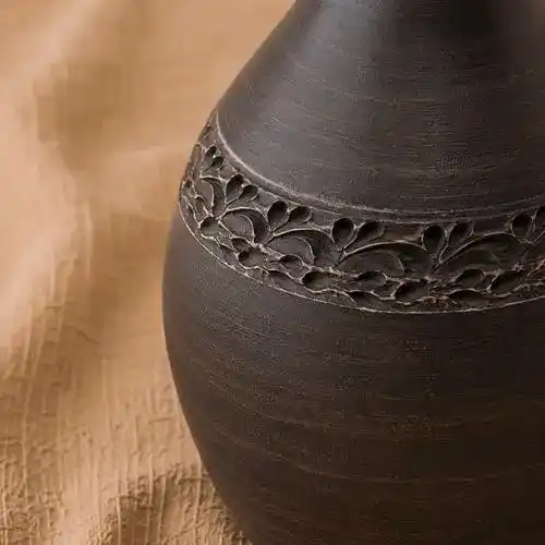 Пляшка глиняна 1л ангоб