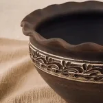 Макітра глиняна 2,5л хвиля дим. ангоб