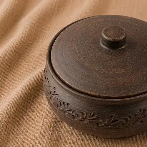 Ковбасник глиняний 0,85л різбл.
