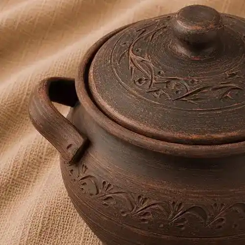 Супник глиняний 2,5 різьблений
