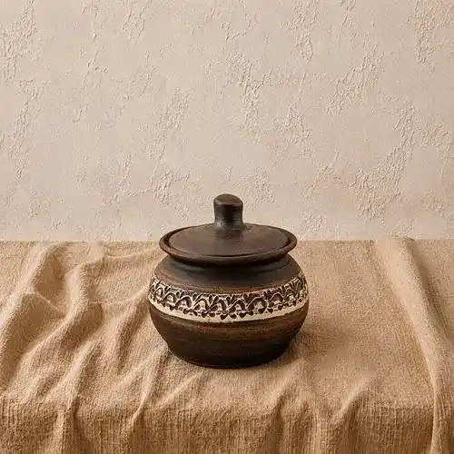 Ковбасник з глини 1,6л ангоб