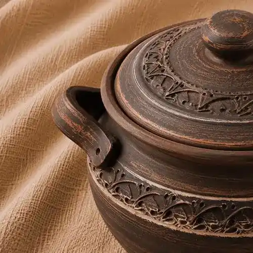 Супник з ручками 2,5л глиняний ангоб