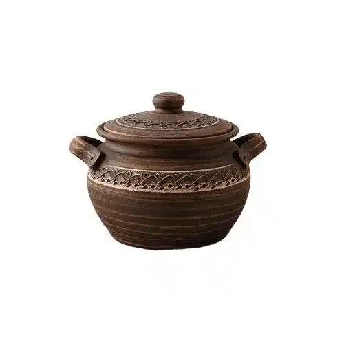 Супник з ручками 2,5л глиняний ангоб