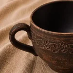Бульйонниця з ручками глиняна  0,6л різьблена