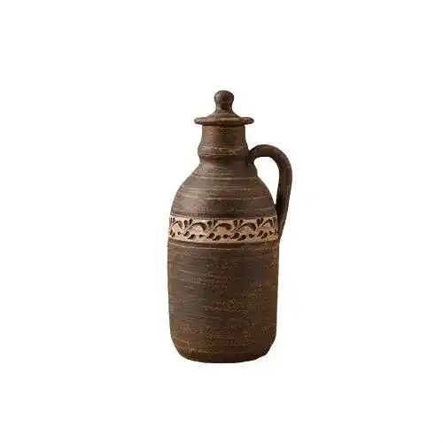 Пляшка для вина глиняна 1,3 л ангоб