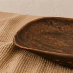 Блюдо овальне глиняне глибоке гладке