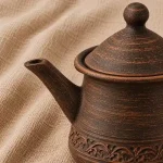 Чайник для заварювання Травник глиняний з кришкою різьблений.