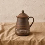 Чайник для заварювання Травник з глини з кришкою ангоб