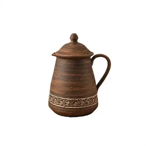 Чайник для заварювання Травник глиняний з кришкою ангоб