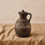 Пляшка з глини для алкоголю 2л ангоб
