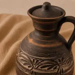 Пляшка глиняна для алкоголю 2л ангоб
