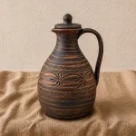 Глечик з глини 1,8 л різьблений