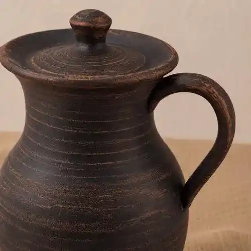 Глечик глиняний 2,5л з ручкою гладкий