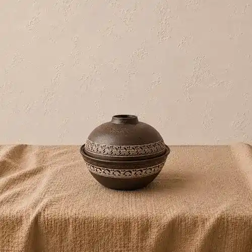 Хлібниця з глини 6л ангоб