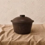 Каструля з глини без ручок 2л (колос)