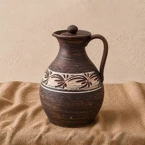 Глечик з глини 1,8л ангоб