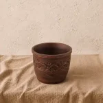 Склянка глиняна 0,4л різьблена
