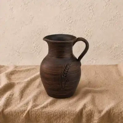 Глечик глиняний 2 л з ручкою Колос