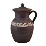 Глечик глиняний 2,5л з ручкою (ангоб)